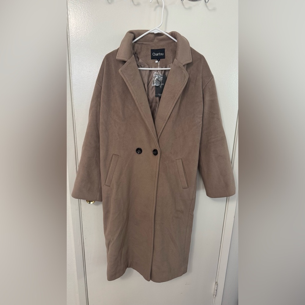 Chartou Women's Tan Trench Coat